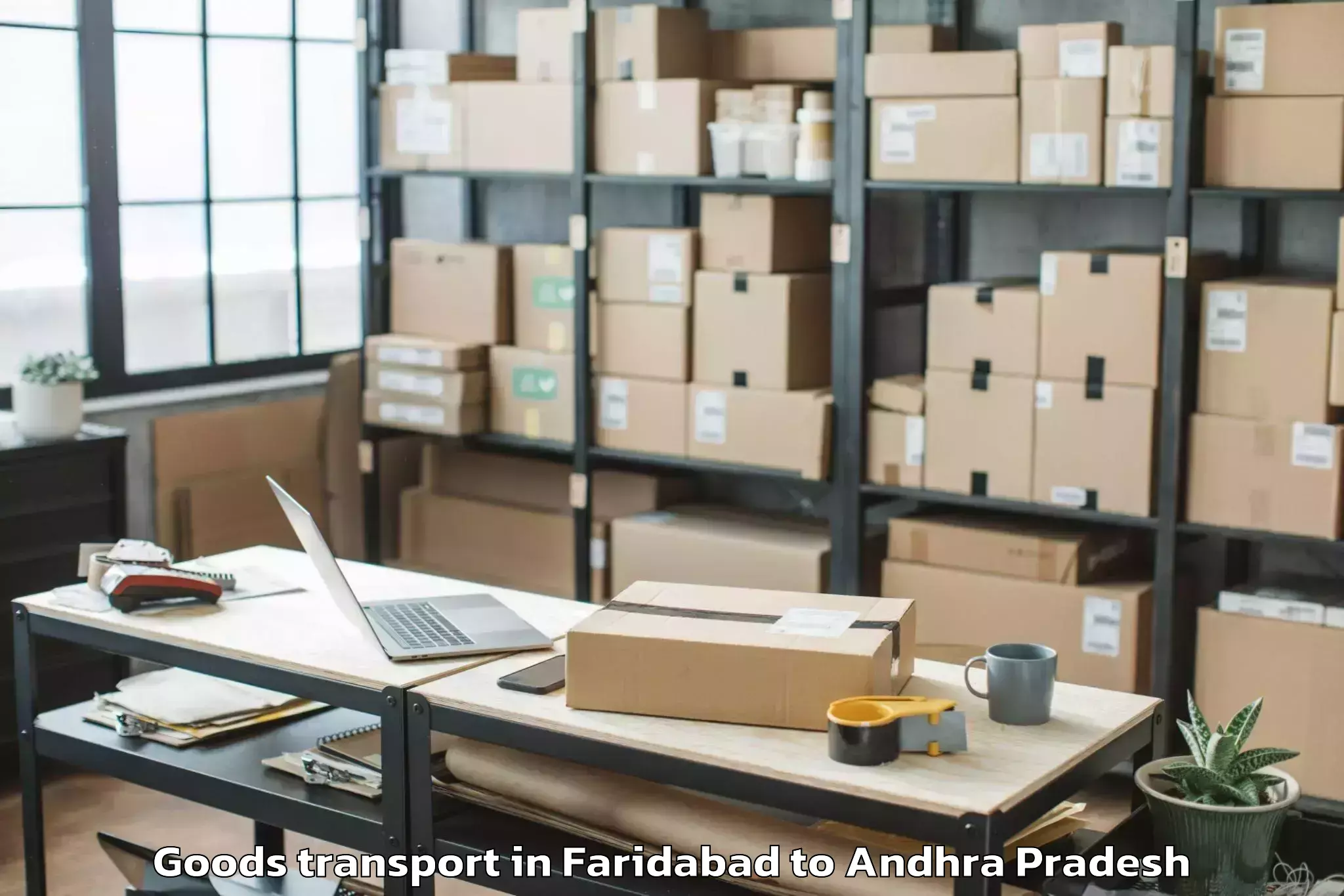 Professional Faridabad to Rentachintala Goods Transport